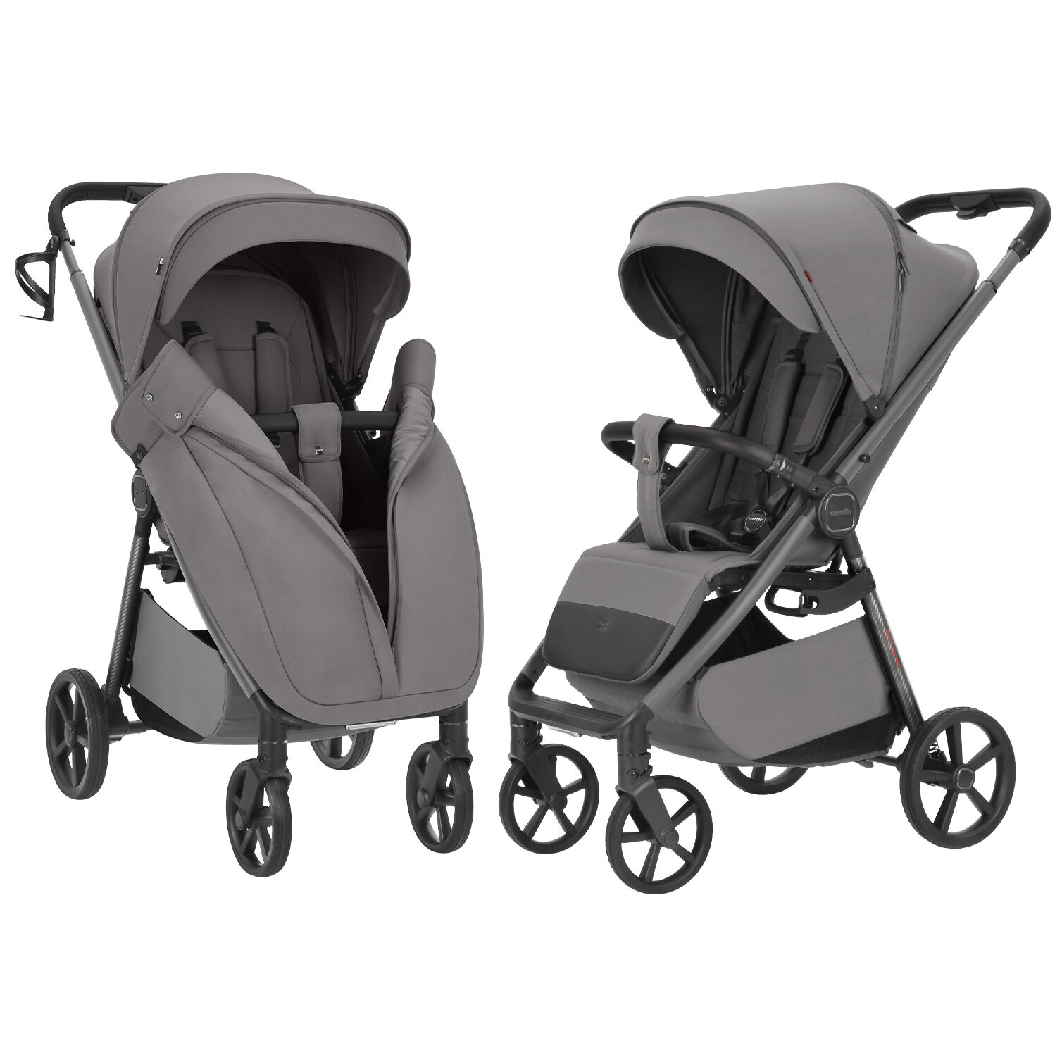 Прогулочная коляска Carrello Bravo Carbon, цвет Extreme Grey (Серый), артикул производителя CRL-5530