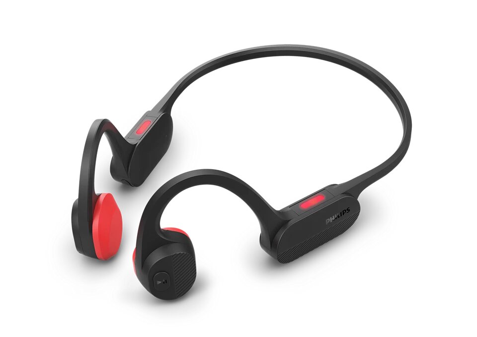 PHILIPS Спортивные наушники Bluetooth с костной проводимостью, водонепроницаемые, защищенные от пота, с длительным временем автономной работы, с функцией шумоподавления TAA5608BK/00