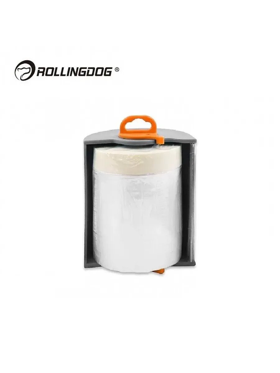 Пленка укрывная Rollingdog 80347, на малярной ленте, с диспенсером, 55x30м