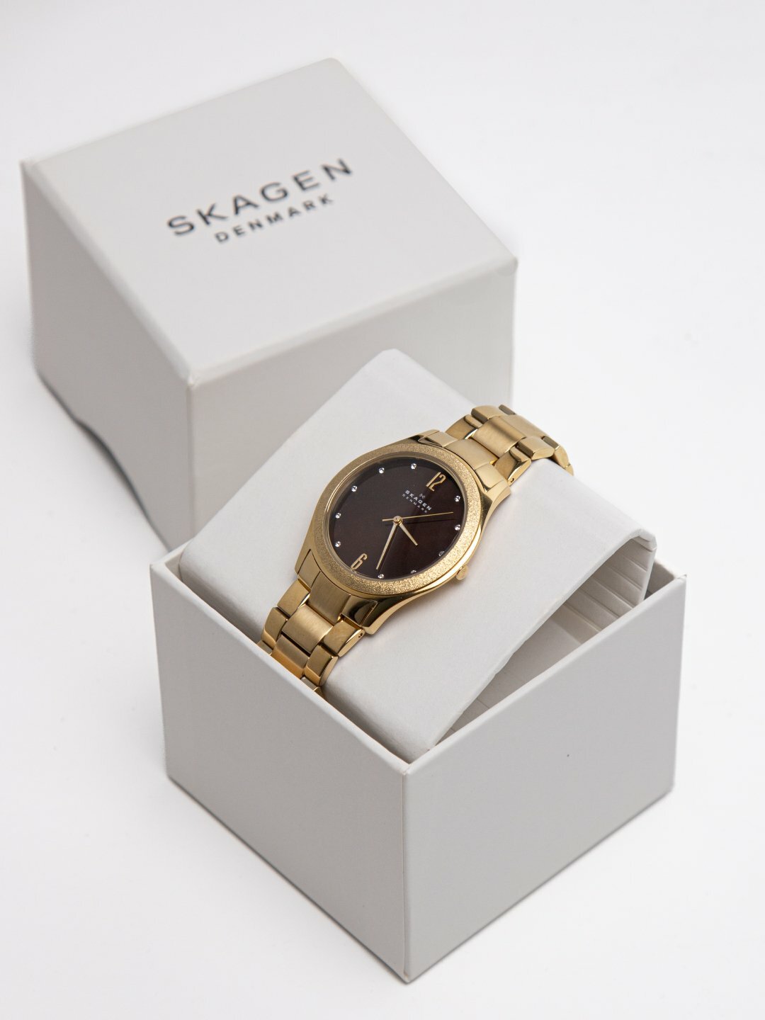 Наручные часы SKAGEN Classic, золотой/коричневый — фото 1