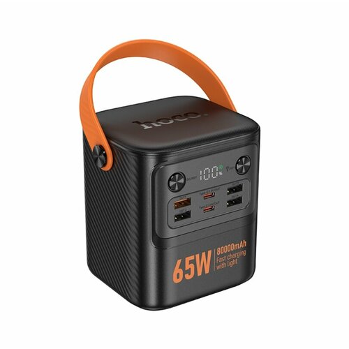 Портативная зарядная станция Hoco J152 Pro Tough Light Power 80000 mAh PD65W 2C4U 2000 циклов зарядки Черный 890000₽