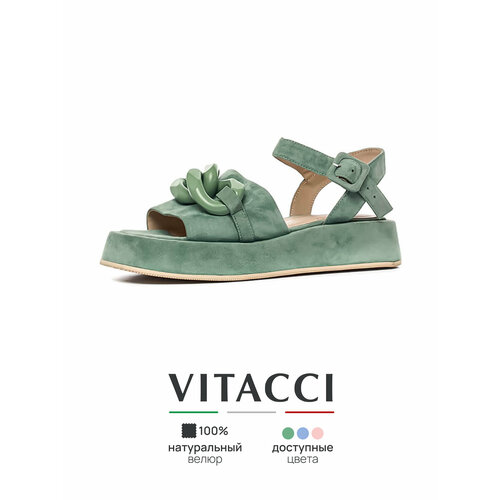 фото Сандалии vitacci, размер 37, зелeный