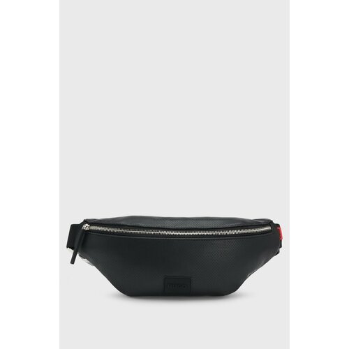 Сумка поясная HUGO фактура перфорированная black 29556₽