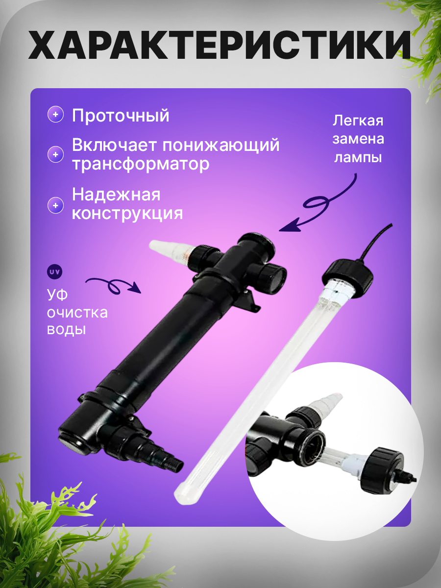 УФ стерилизатор для пруда и аквариума CUV-136 с лампой 36 Вт — фото 1
