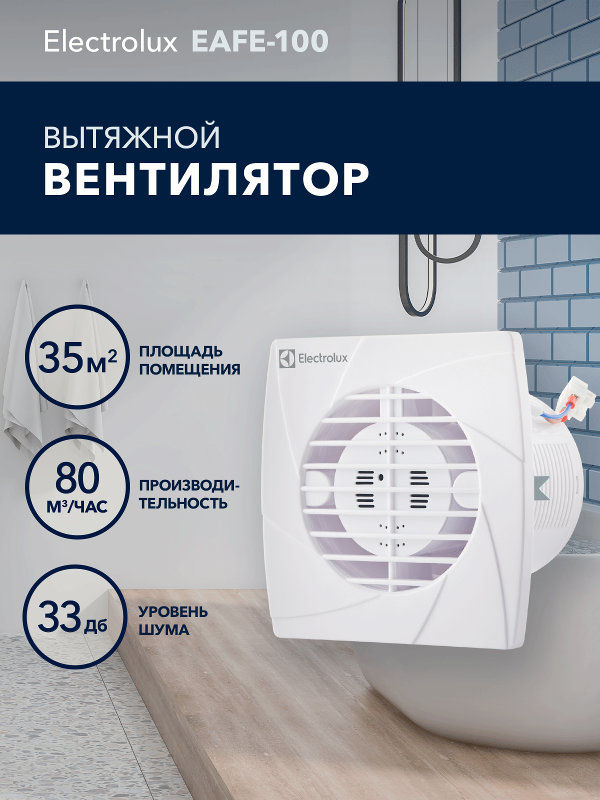 Вентилятор вытяжной Electrolux серии Eco EAFE-100