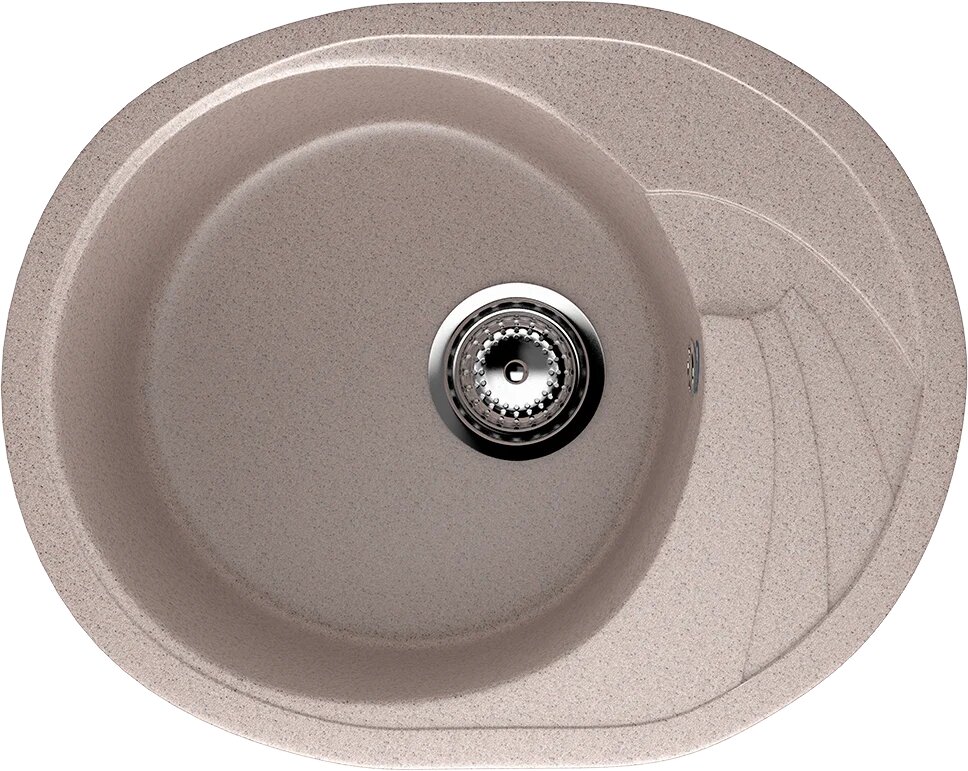 Мойка кухонная Ulgran U-403 -302 58x47 мойка для кухни с крылом бежевая овальная матовая