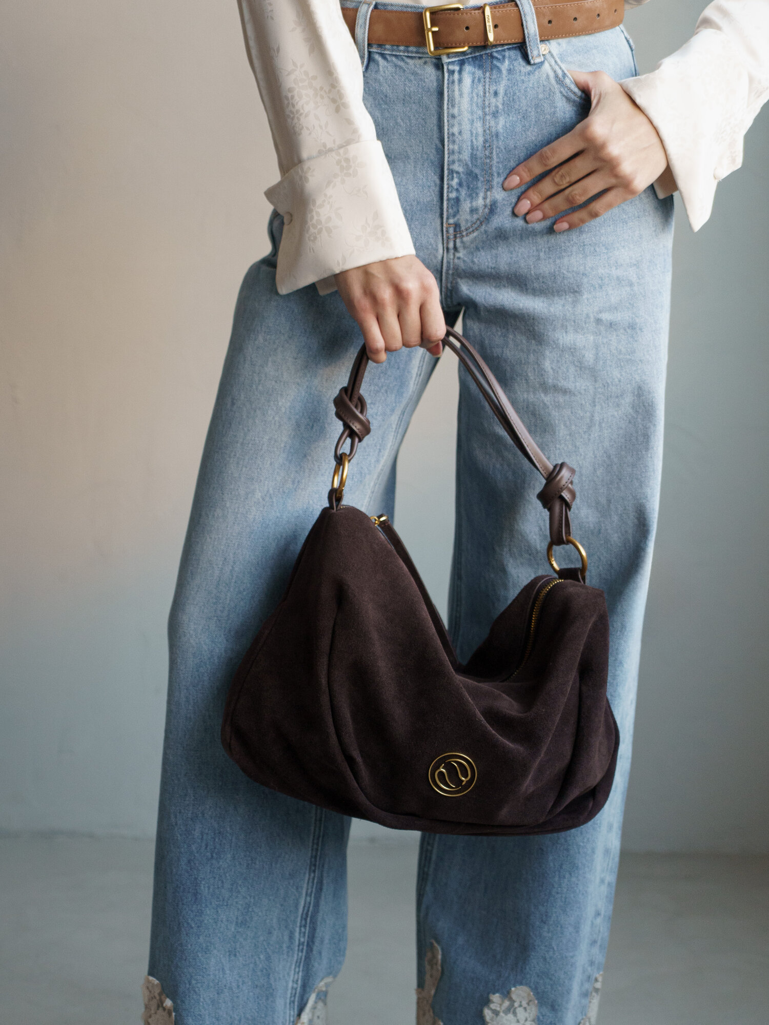 Сумка хобо Paprika Bag Italy, коричневый — фото 1