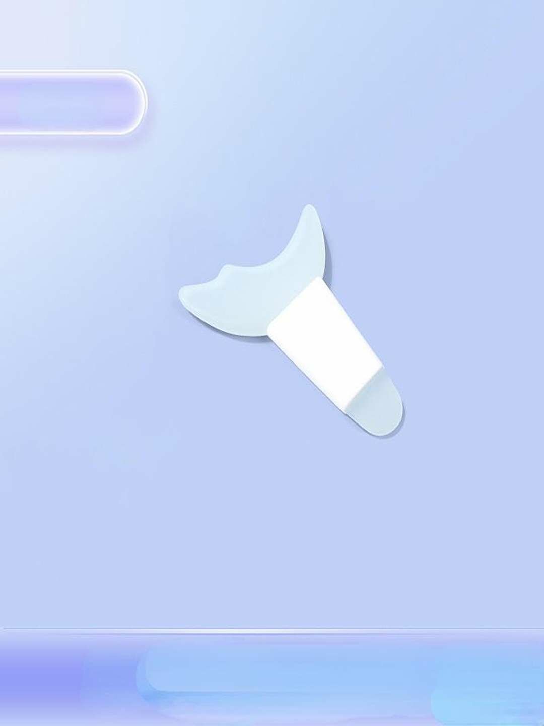 Силиконовый трафарет для макияжа 4в1 с аппликатором для теней стрелок и туши, белого цвета.