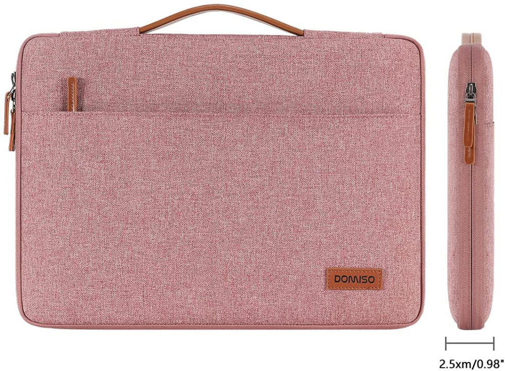 Защитный чехол DOMISO, для ноутбуков до 13", двухслойный, водонепроницаемый, розовый