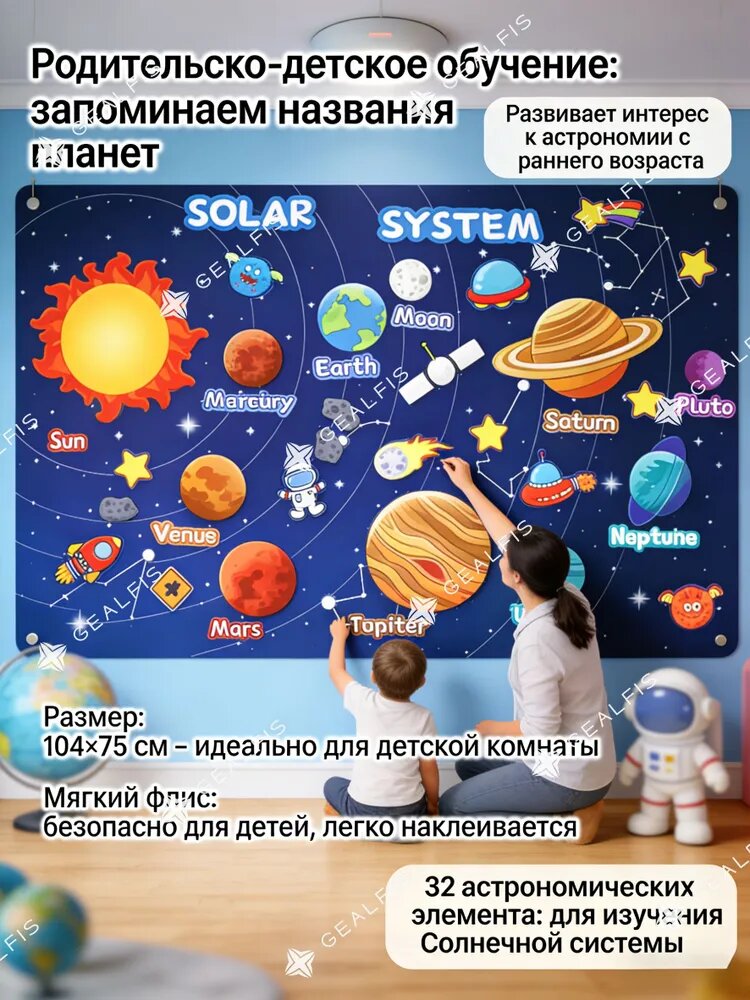 GEALFIS/Раскадровка из фетра на липучке, развивающие игрушки для раннего детского образования