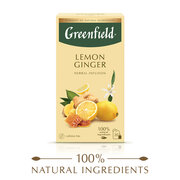 Чайный напиток Greenfield Lemon Ginger в пакетиках, 20 пак.