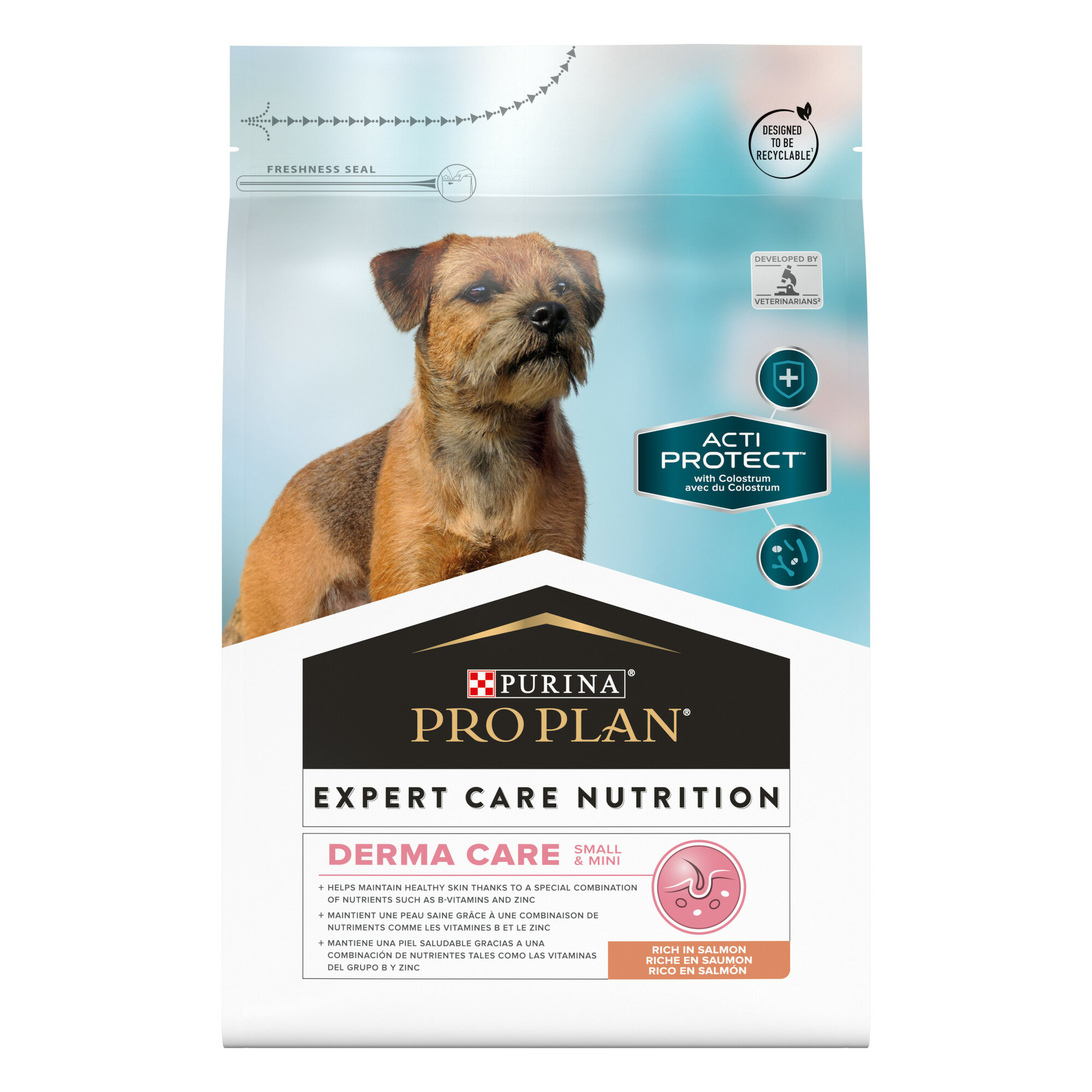 Сухой корм для собак Purina Pro Plan Acti Protect с лососем для мелких пород с чувствительным пищеварением 3 кг - фото №2