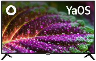 Телевизор BAFF 40Y FHD-R, диагональ 40 дюймов, FHD, Smart TV, Yandex, голосовое управление Алиса, Wi-Fi и Bluetooth
