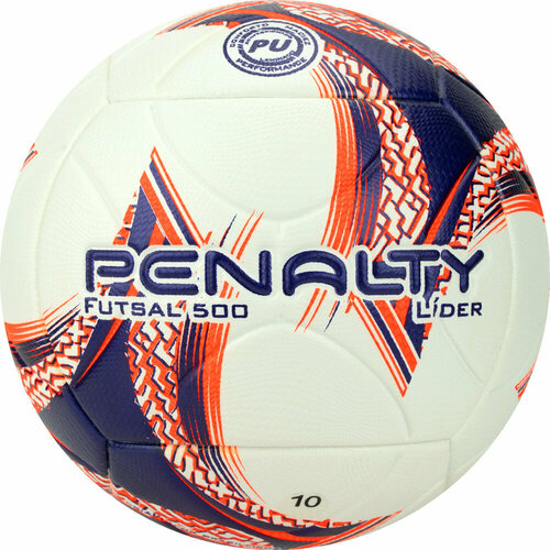 фото Мяч футзальный penalty bola futsal lider xxiii 5213411239-u, размер 4, бел-фиолет-оранжевый