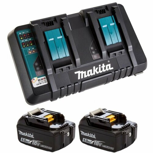 Аккумулятор Makita BL1850B-2шт+DC18RD (191L75-3)