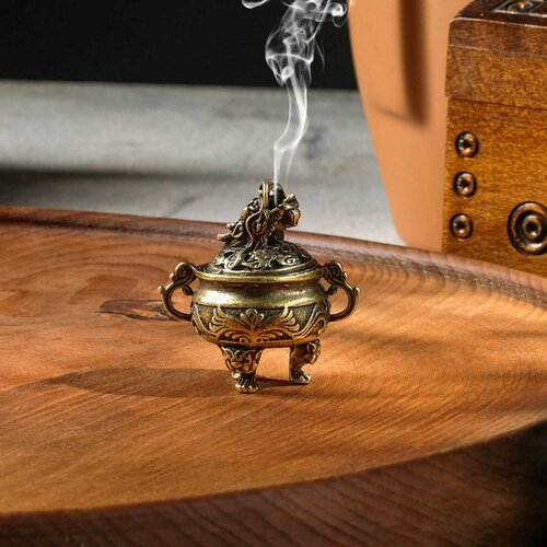 Курильница для благовоний конусов Проснувшийся дракон, 5,5х3,7 см набор для возжигания сыпучих благовоний сян дао