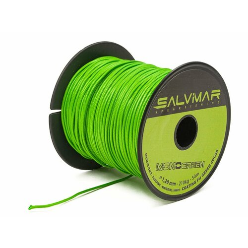 Линь Salvimar MONOGREEN 1,2 мм 210 кг. на разрыв, для подводного ружья, подводной охоты, цена за 1 метр