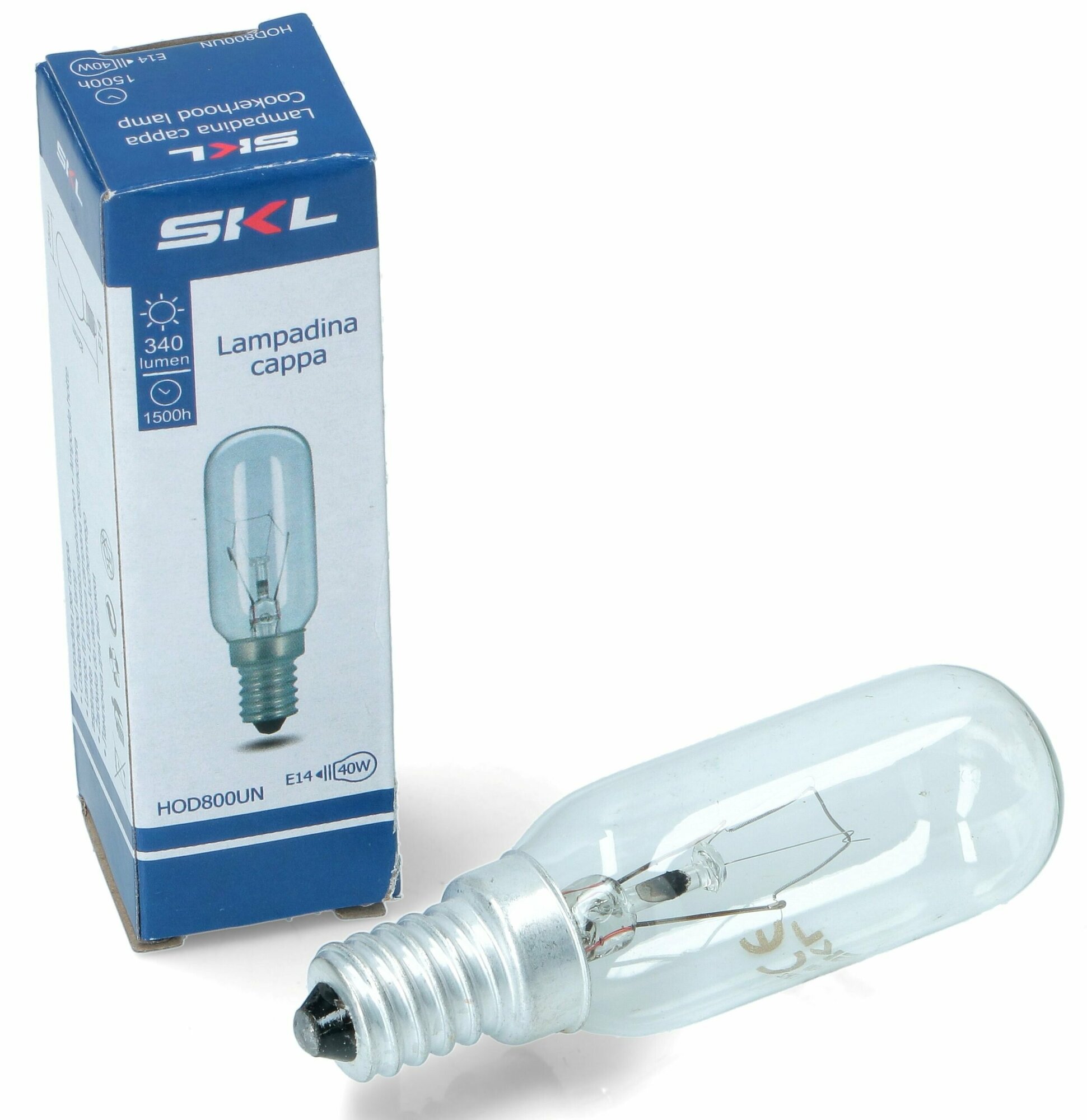 Лампа освещения для вытяжек E14 40W SKL универсальная HOD800UN