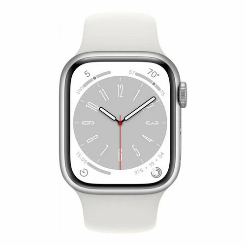 Умные часы Apple Watch Series 8 45mm Cellular Aluminum Case with Sport Band SilverWhite 4334000₽