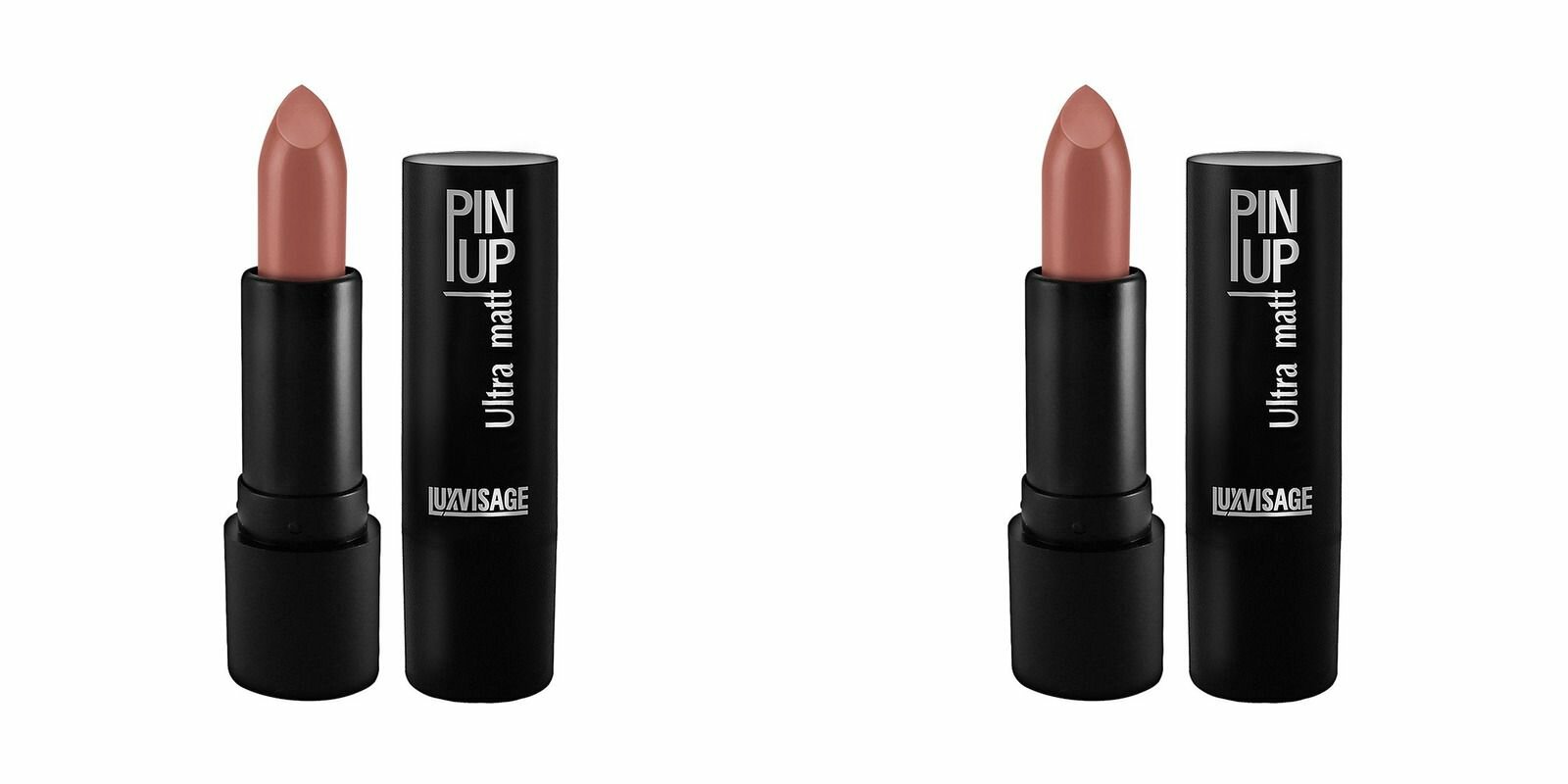 LUXVISAGE Губная помада Pin up ultra matt, тон 523, 4 г, 2 уп