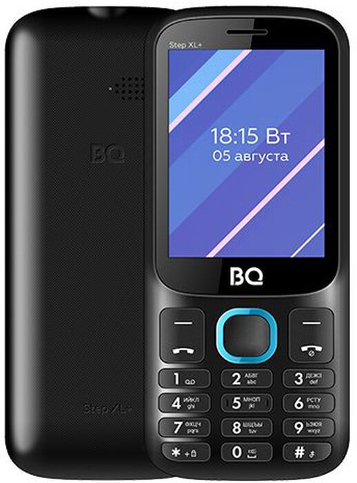 Мобильный телефон BQ 2820 Step XL+, черный, синий