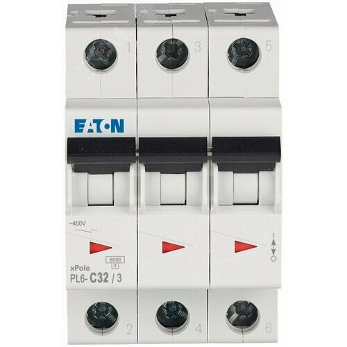 Выключатель автоматический 50А кривая отключения С 3 полюса отключающая способность 4,5 кА PL4-C50/3