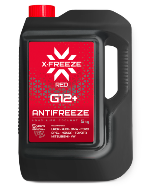 Антифриз X-Freeze G12+, красный, 5 кг