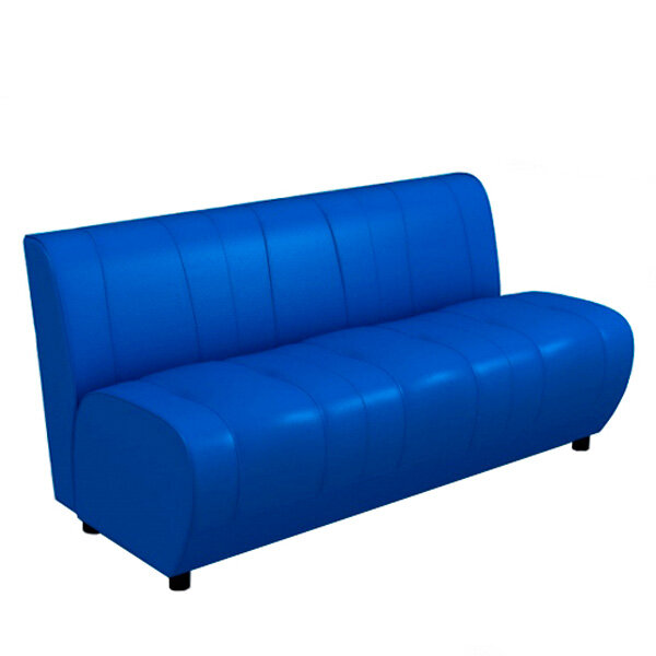 фото Диван Меб-фф Диван трехместный Альфа Люкс б/п синий
