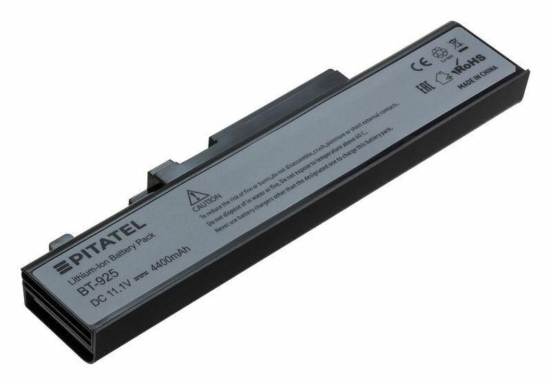 Батарея для ноутбуков PITATEL , 4400мAч, 11.1В, Lenovo IdeaPad Y450, Y550, Y550A - фото №2