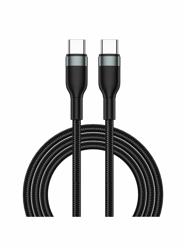 Кабель для быстрой зарядки USB-C на USB-C 100W, 1.2м, WiWU Wi-C017, черный