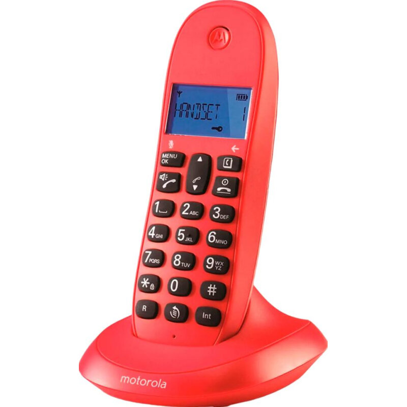 Радиотелефон Dect Motorola C1001LB+ красный АОН