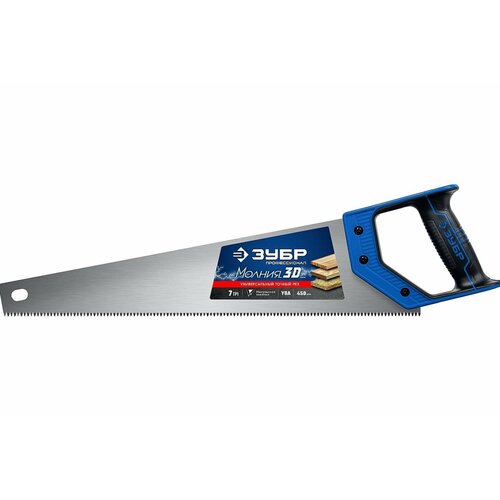 ЗУБР Молния-3D, 500 мм, 7TPI, универсальная ножовка, Профессионал (15077-50) ножовка зубр молния 3d 500мм 15077 50