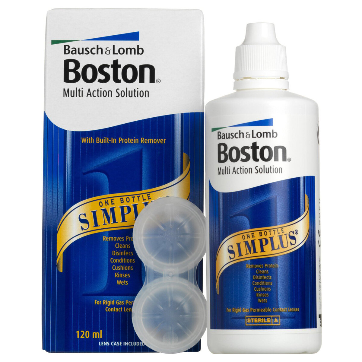 Раствор Bausch + Lomb Boston Simplus, для жестких контактных линз, 120 мл