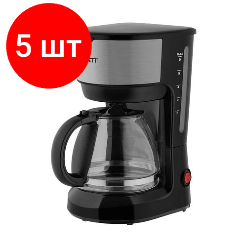 Комплект 5 штук Кофеварка SCARLETT SC-CM33012 капельный 600Вт черный 1292400₽