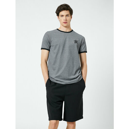 фото Футболка koton, размер l, черный