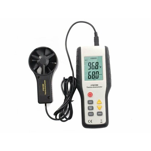 Термоанемометр для измерения скорости воздуха цифровой - Модель: HT-9819 (E10877TE), анемометр для вентиляции, анемометр скорости воздуха