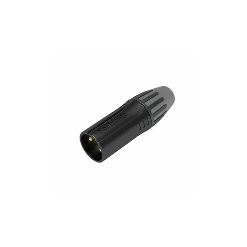 Seetronic SCMM3-BG кабельный разъем XLR 3-контакта (M), чёрный, позолоченные контакты разъем xlr кабельный папа 3 контакта amphenol ac3mcp