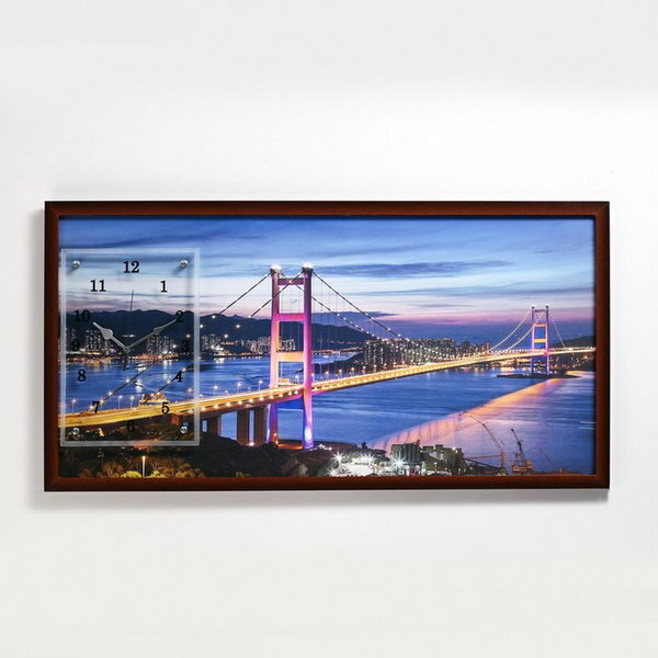 Часы-картина настенные, серия: Город, "Сан-Франциско", 50 x 100 см