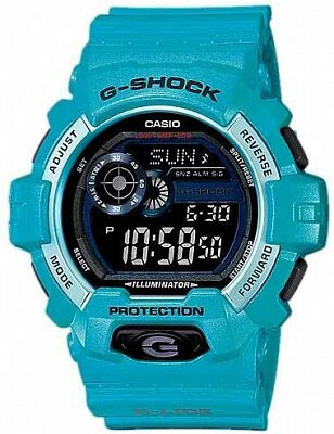 Наручные часы CASIO G-Shock, черный, голубой