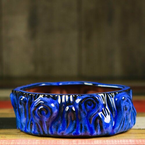 Горшок для бонсай Чэн Тан 20x17xH65 синий 3280₽