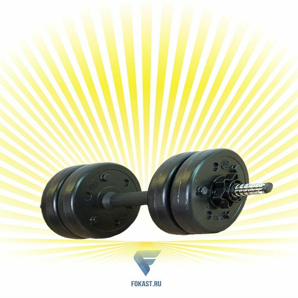 Гантель Lite Weights 3101CD 1гант. 5кг пласт. черный (28260740) - фото №5