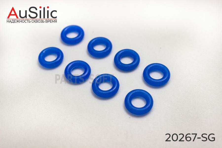 AUSILIC 20267SG Комплект силиконовых колец топливной форсунки(одинаковые 8шт Гарантия 2 года)