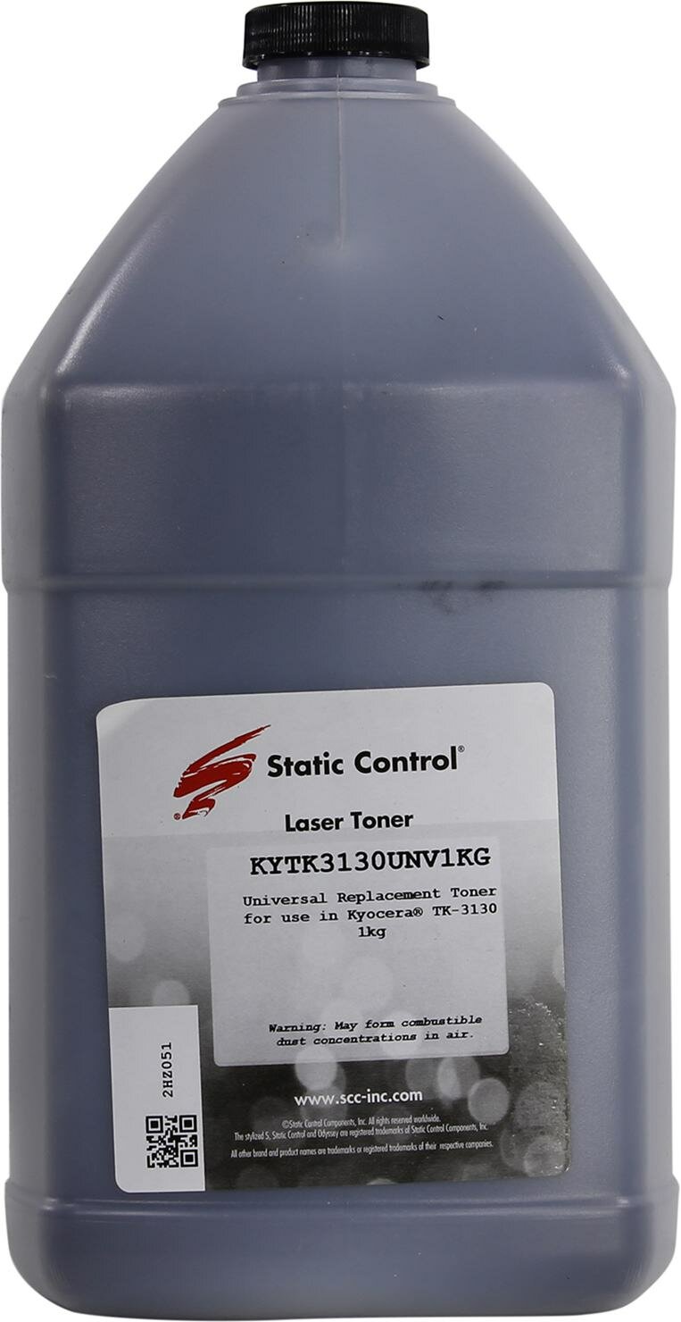 Тонер Static Control KYTK3130UNV1KG канистра 1 кг, черный (KYTK3130UNV1KG)