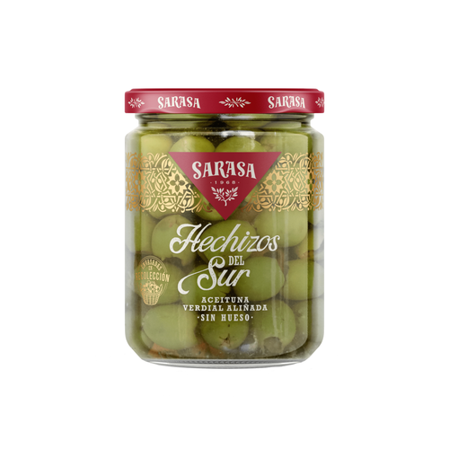 Оливки зеленые (битые) без косточки "Эчисос дель сюр" "сараса", 0,410 кг (стекло)