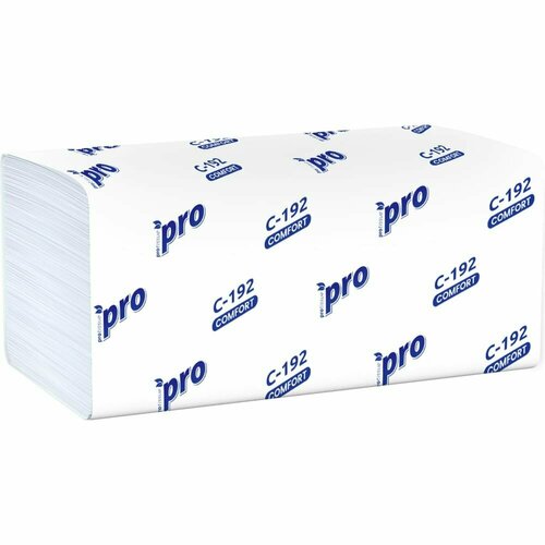 Бумажное полотенце Protissue листовое 1-сл, 250 лист/уп, 210x230 мм, v-сложения белое Г-С192 полотенце бумажное z укладка белое ст 1 сл 15 упак по 200 шт