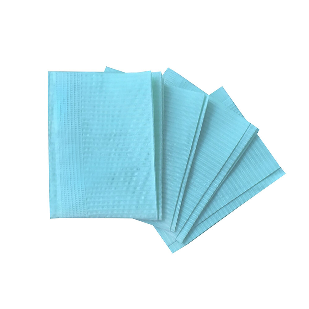 Салфетки ламинированные Beajoy 33х45 голубые, № 125/1000 (бумага + полиэтилен)