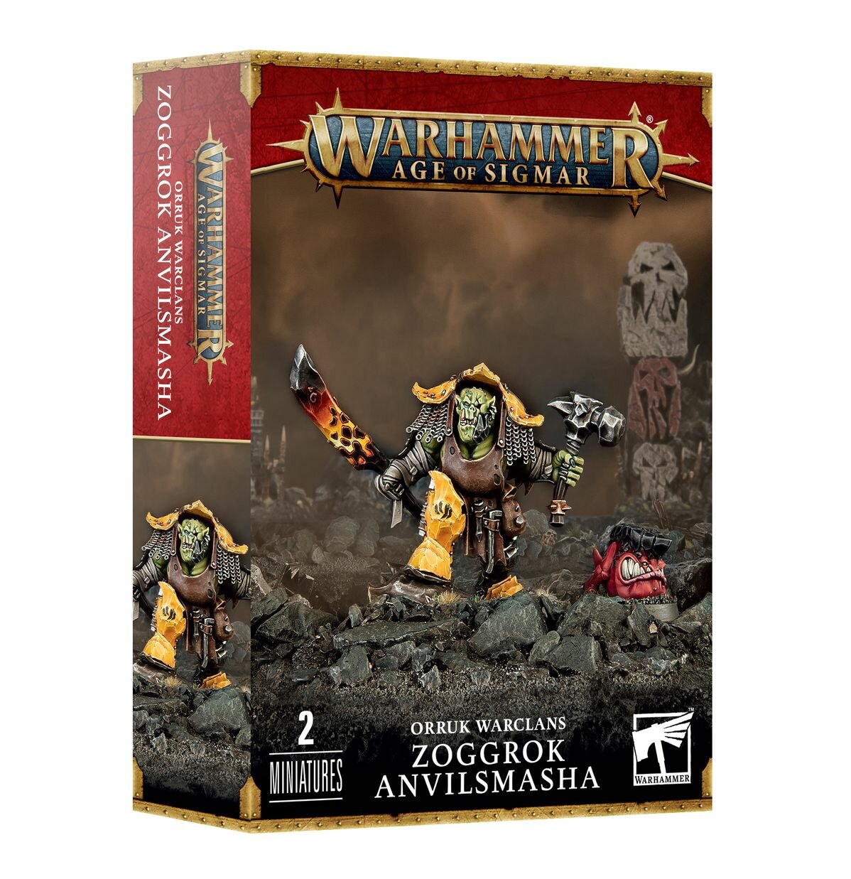 Миниатюры для настольной игры Games Workshop Warhammer Age of Sigmar: Orruk Warclans - Zoggrok Anvilsmasha 89-62