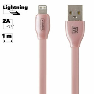 USB Дата-кабель Remax Laser Data Cable RC-035i для смартфона Apple Lightning 8-pin, 1 метр, розовое золото