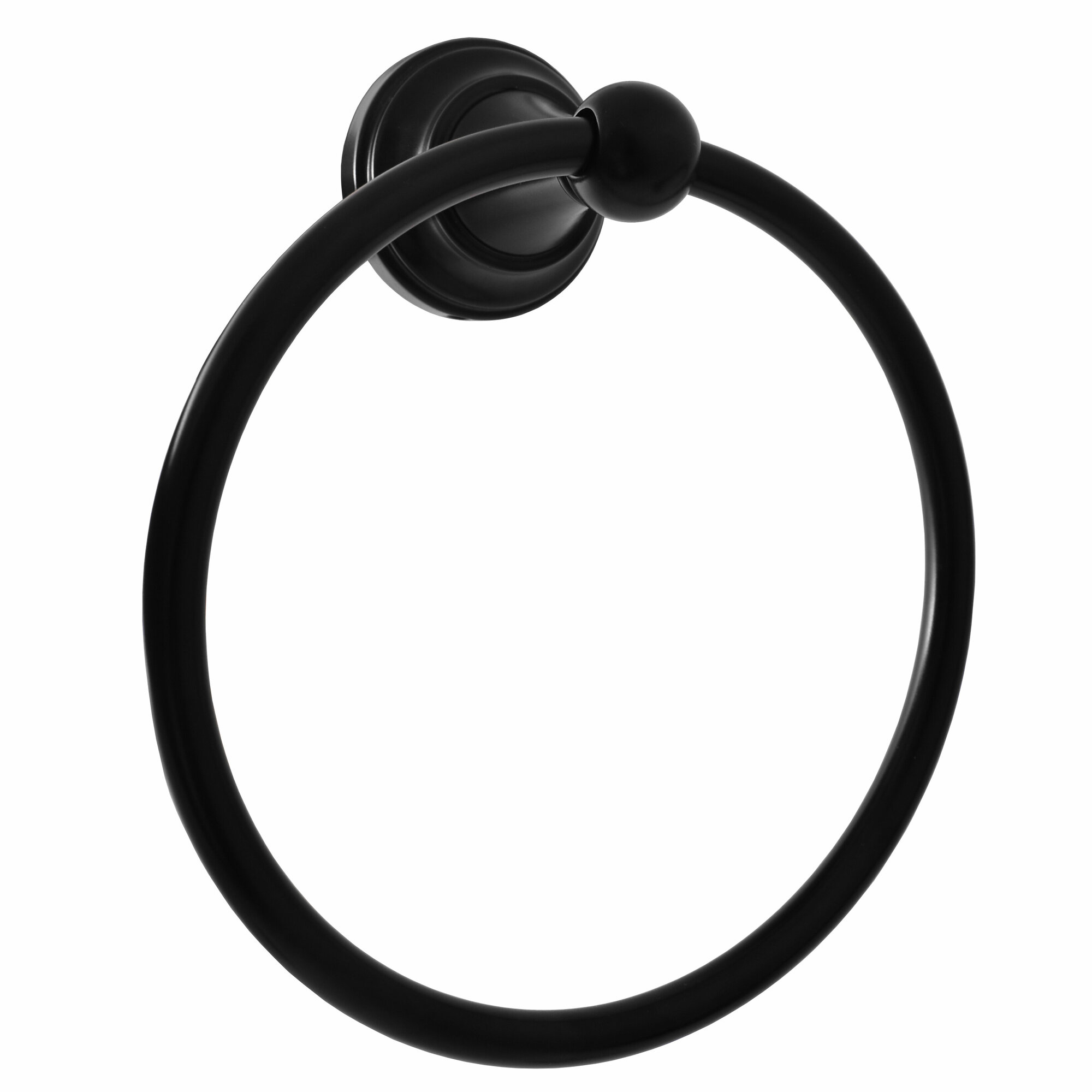 Полотенцедержатель настенный кольцо, цвет черный, RAV-SLEZAK, MKA0104CMAT