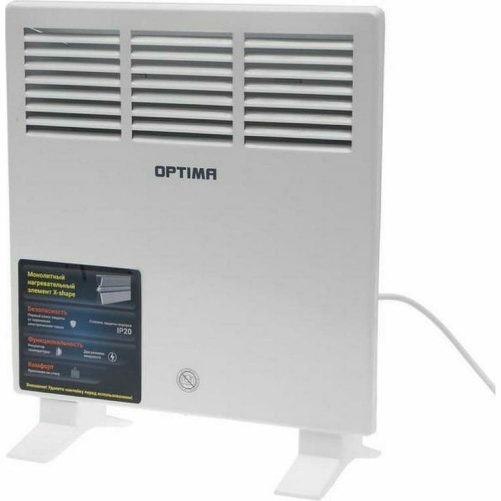 Конвектор Optima CH-1073 мощность 500-1000Вт крепление на стену контроль температуры 3000116